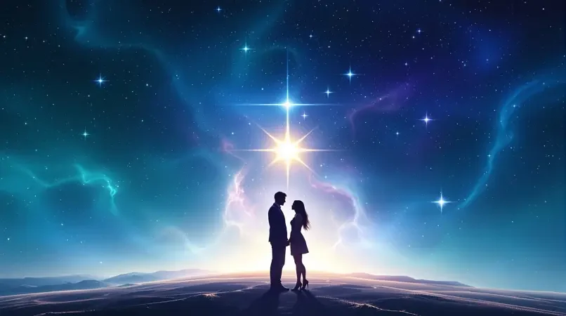 短剧《星际恋歌》封面，科幻题材